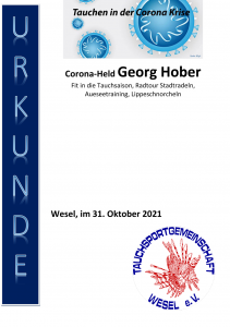 Urkunde Corona-Held