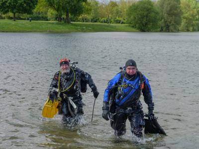 Joachim und Thomas beim Ausstieg