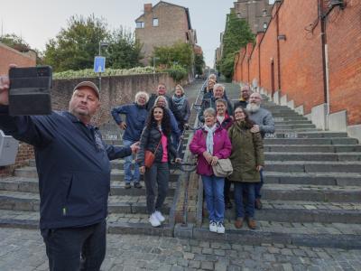 Gruppenbild bei Lüttich Treppen - Montagne de Bueren